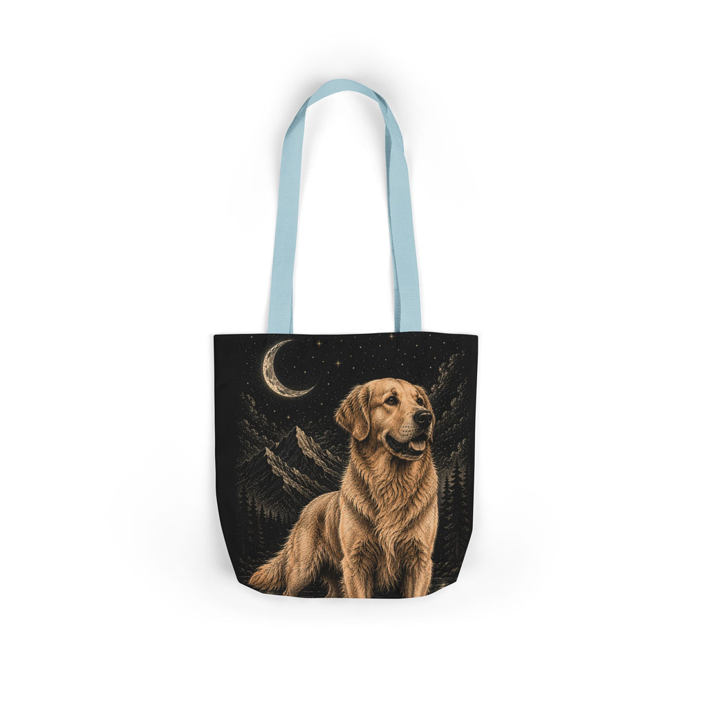 Moonlit golden retriever tote bag