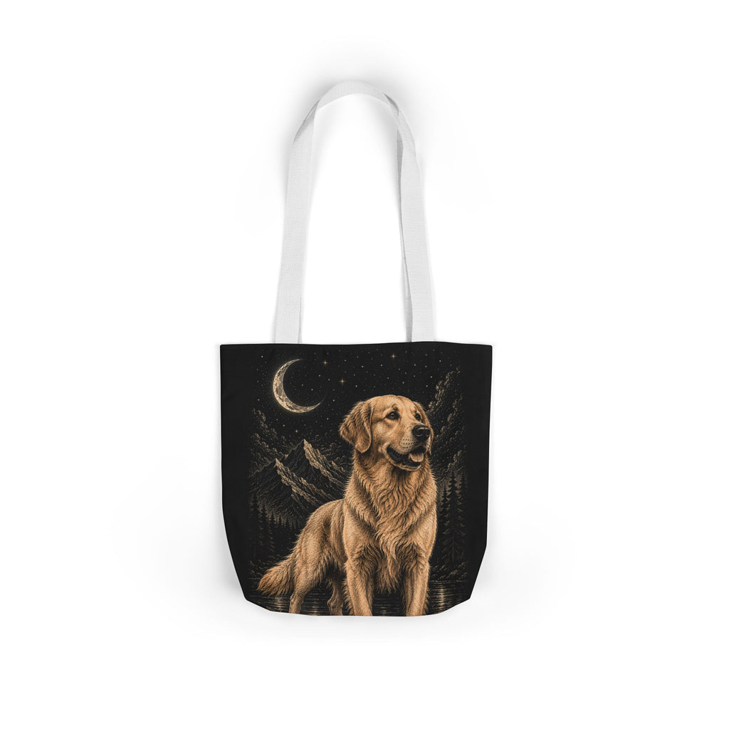 Moonlit golden retriever tote bag