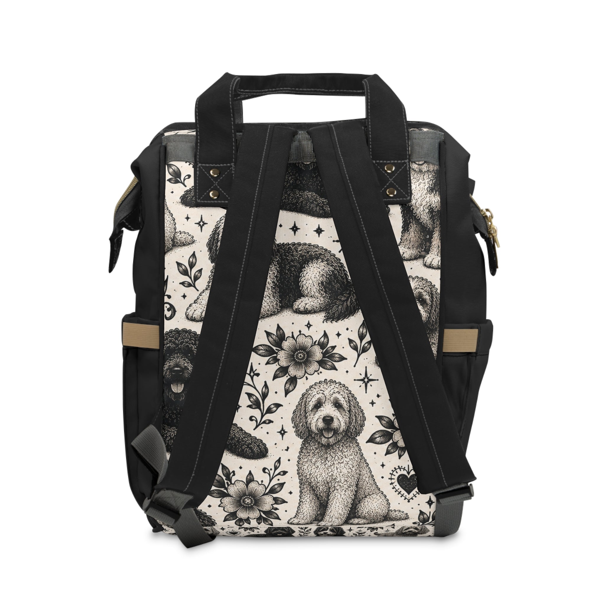 Bernedoodle Moonlit Adventure Multifunctional Backpack