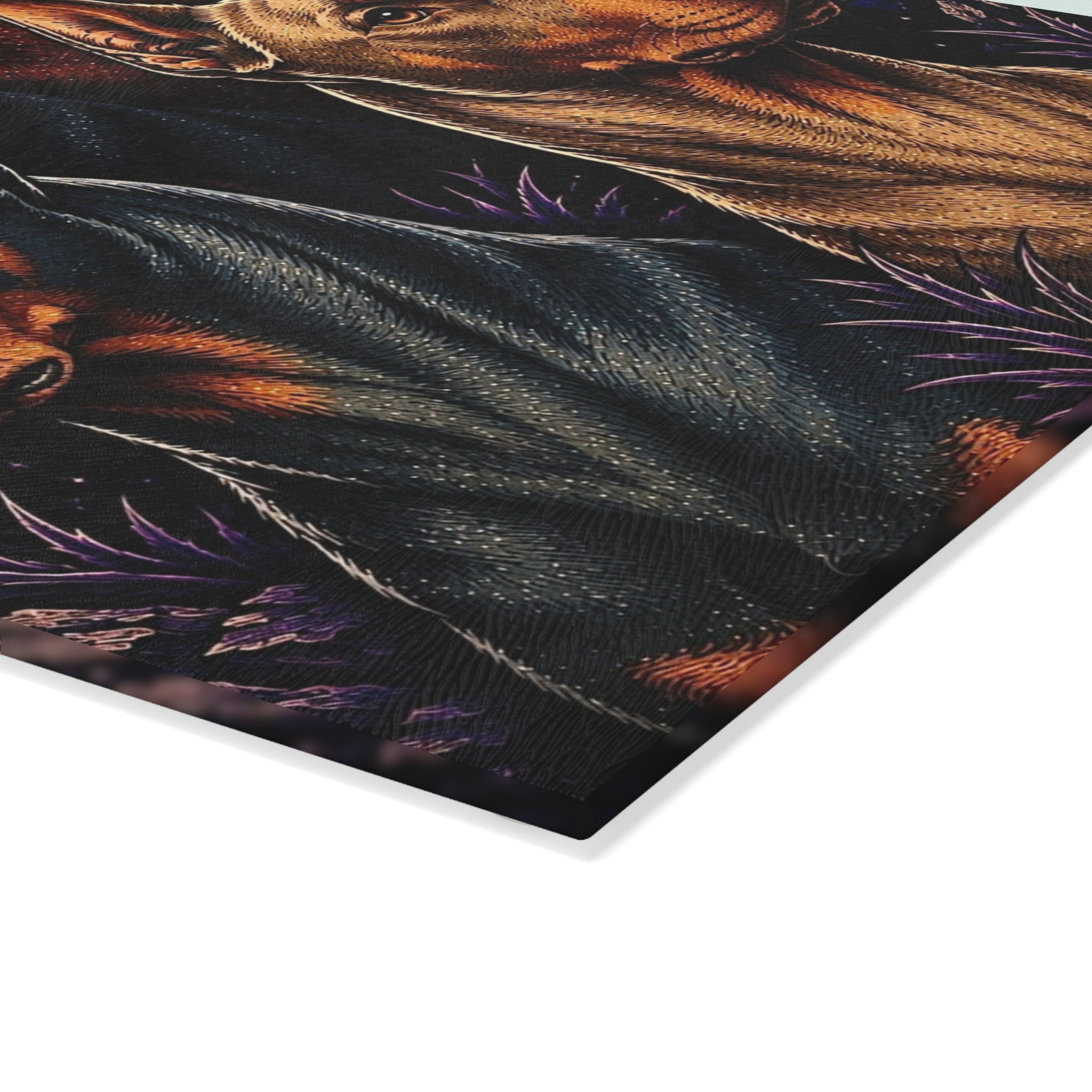 Glass Cutting Board Doberman
