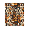 Different breed dog blanket fun cartoon art Printify