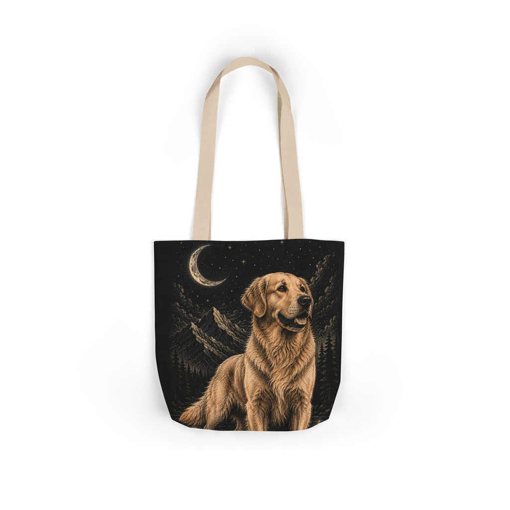 Moonlit golden retriever tote bag