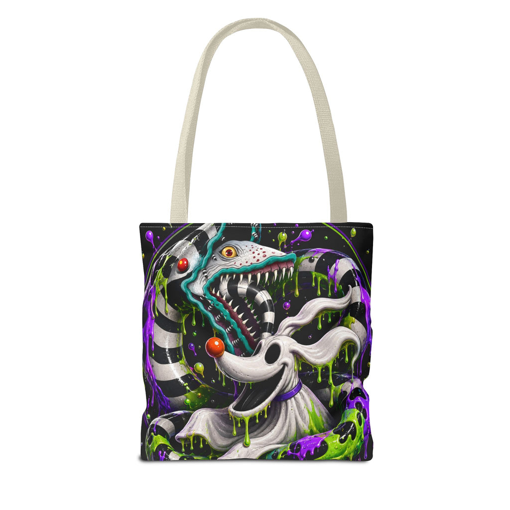 Ghostly sandworm and zero Horror Tote Bag – Neon Art