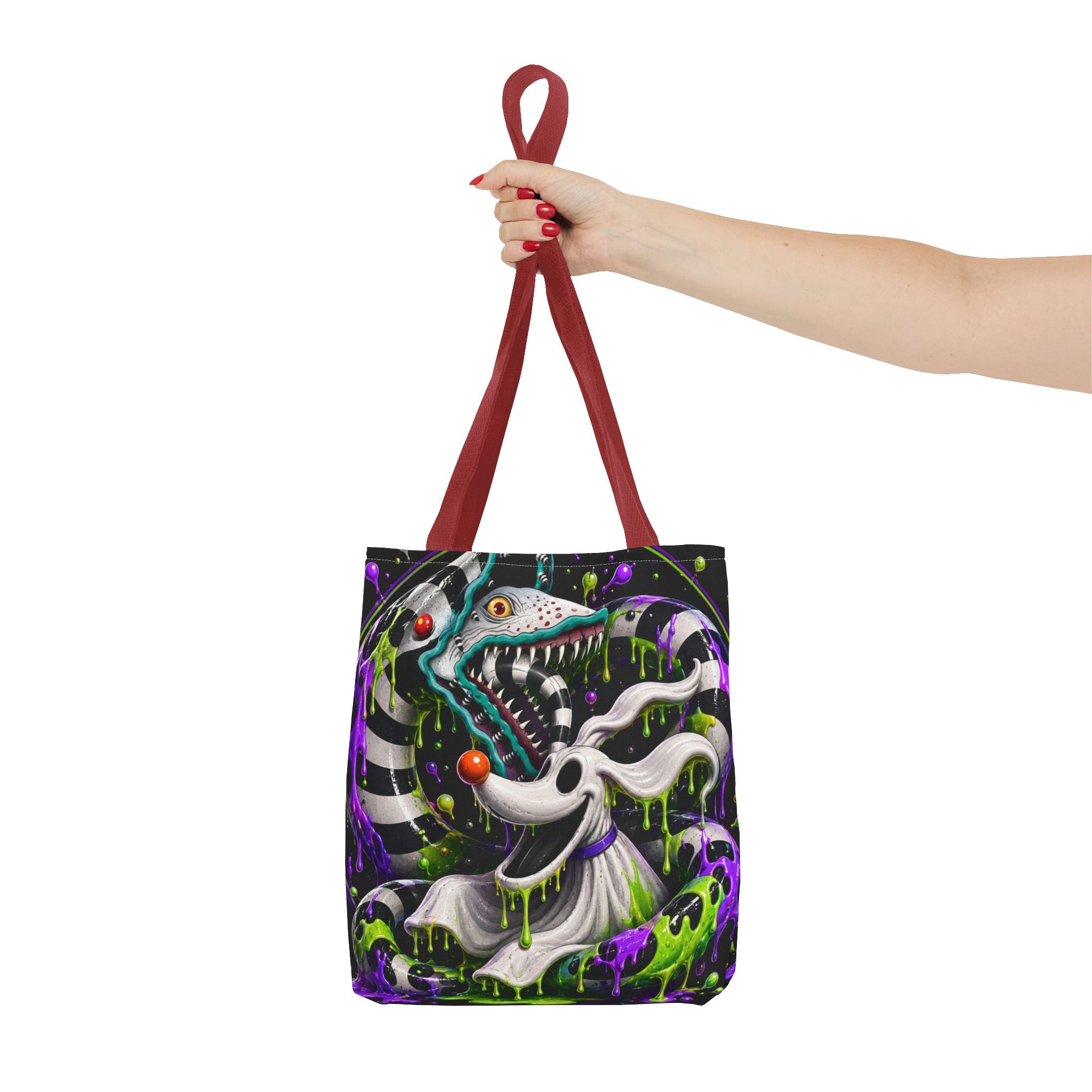 Ghostly sandworm and zero Horror Tote Bag – Neon Art