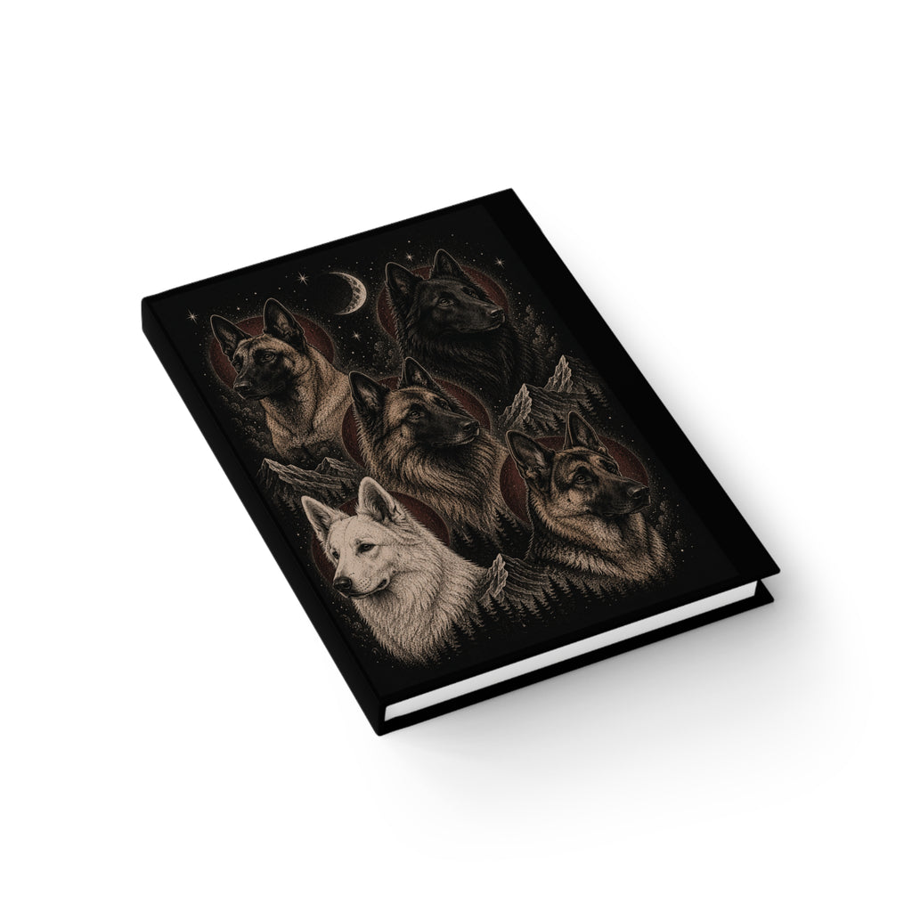 Wolf Pack Journal — Ruled Lined Notebook with Moonlit Wolves Cover