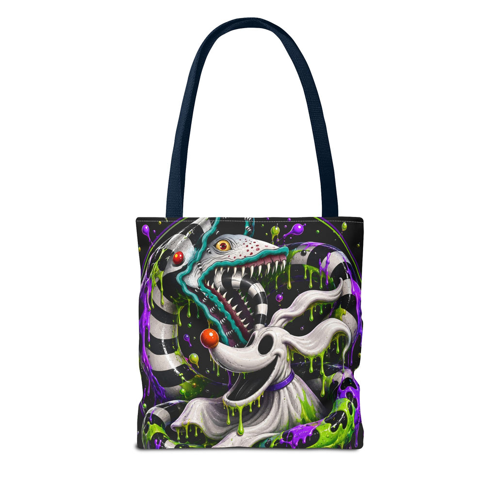 Ghostly sandworm and zero Horror Tote Bag – Neon Art