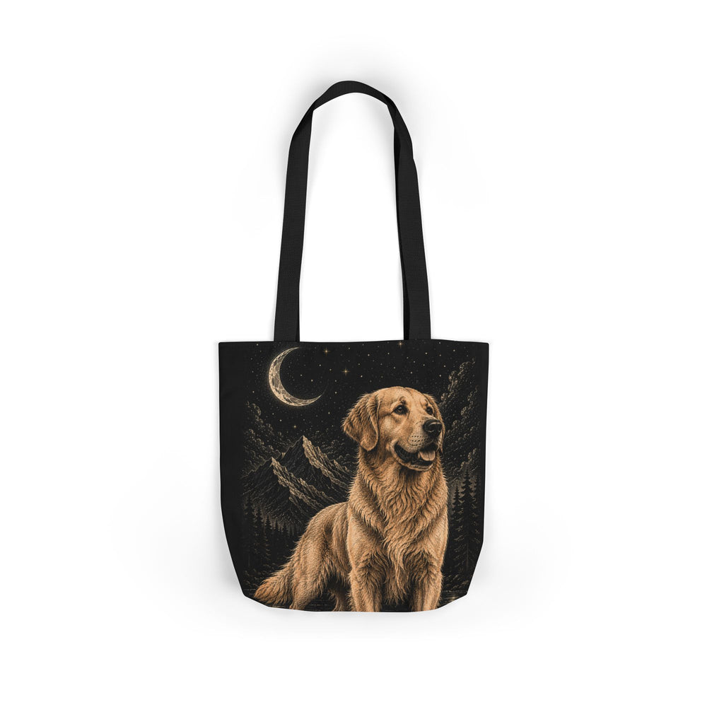 Moonlit golden retriever tote bag
