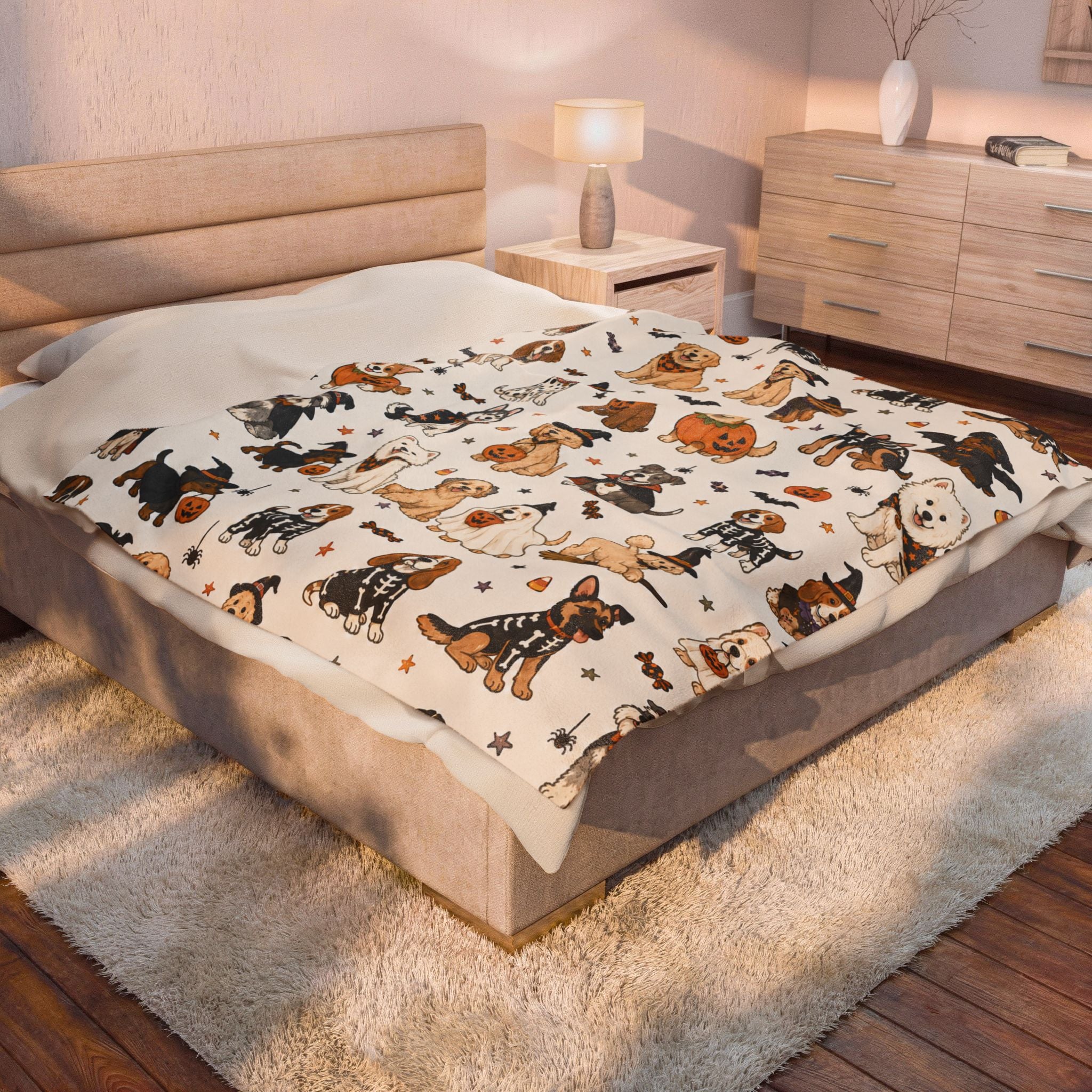 Halloween pattern blanket Printify