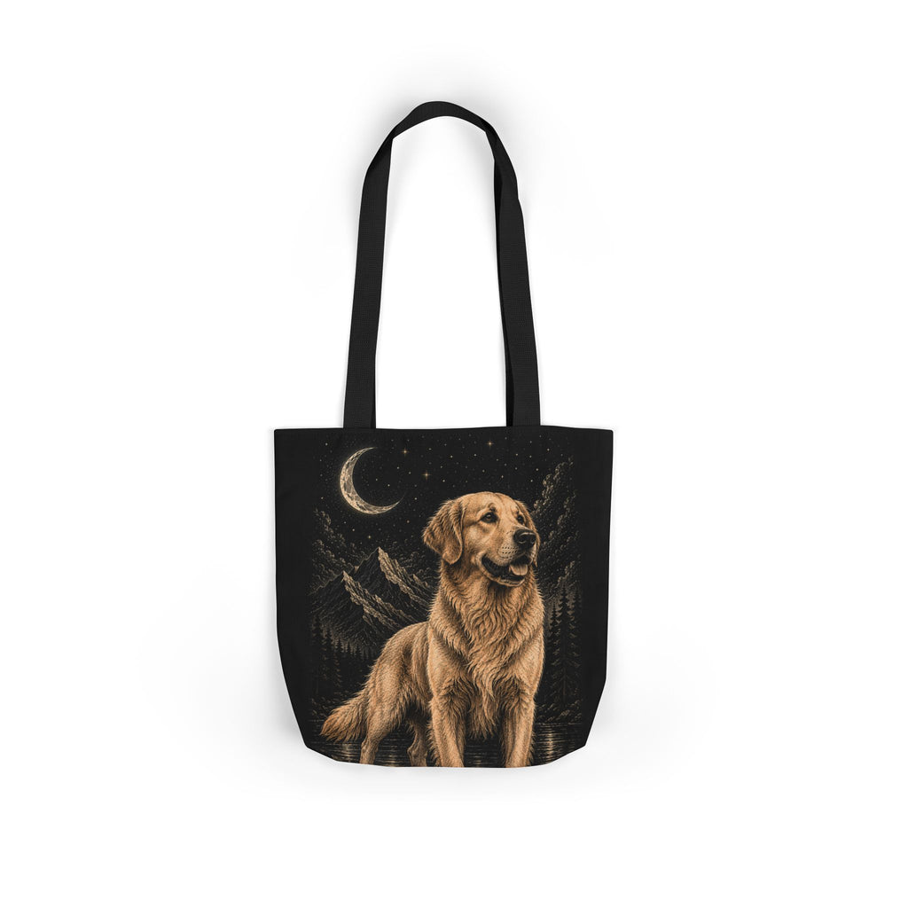 Moonlit golden retriever tote bag