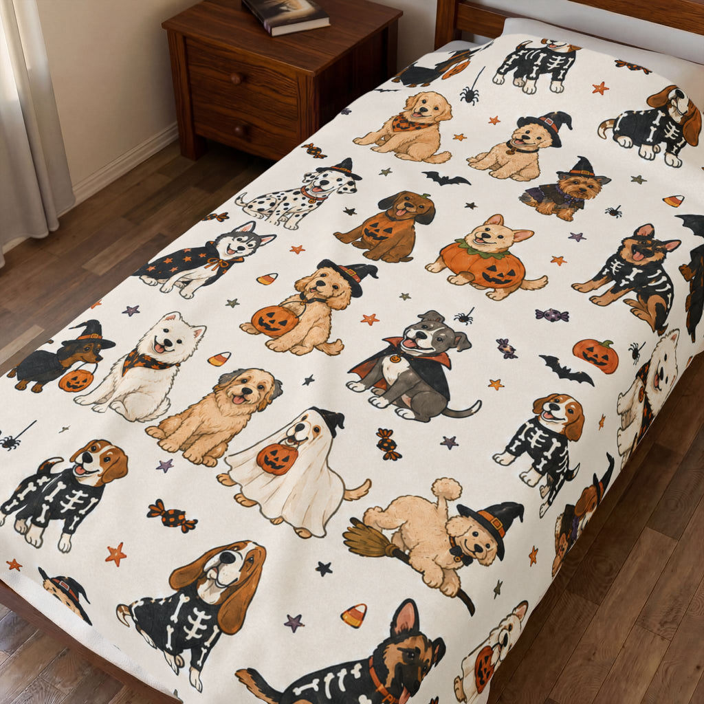 Halloween pattern blanket Printify