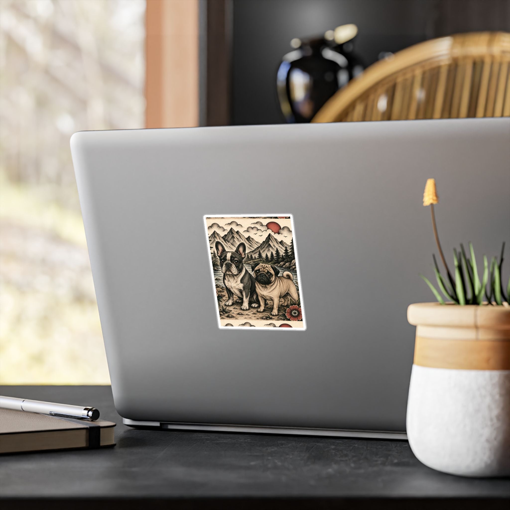 Pug and French Bulldog Vinyl Decals