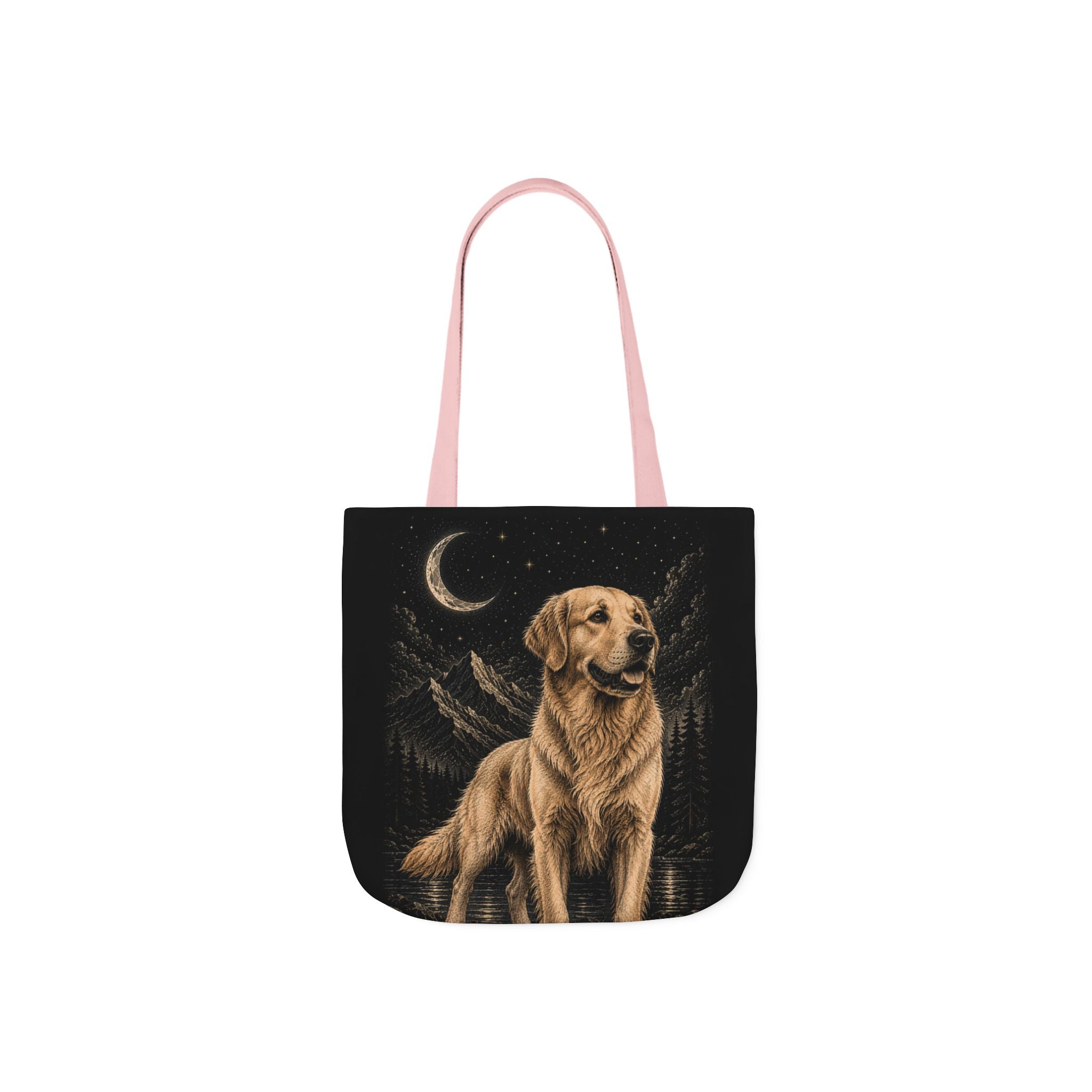 Moonlit golden retriever tote bag