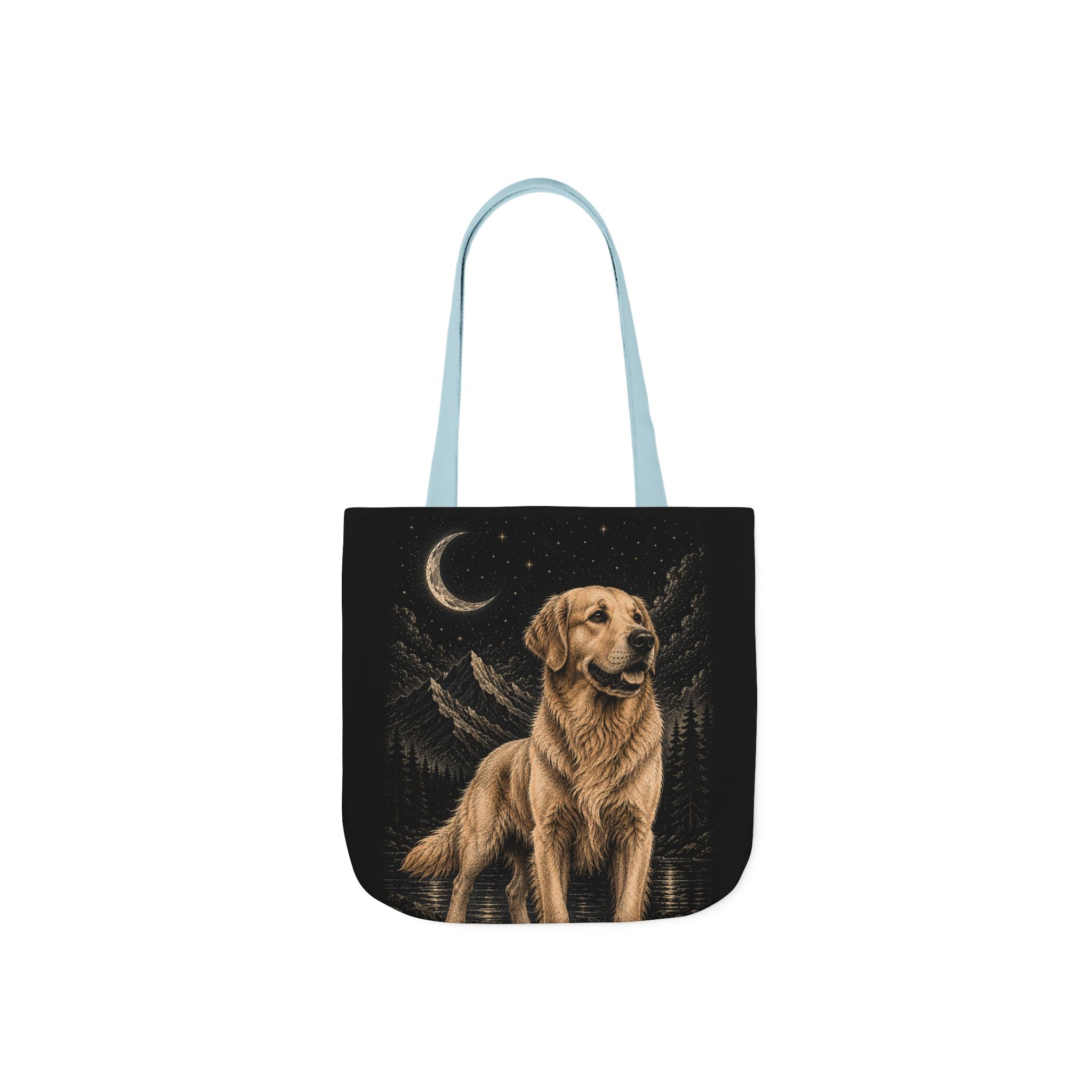 Moonlit golden retriever tote bag