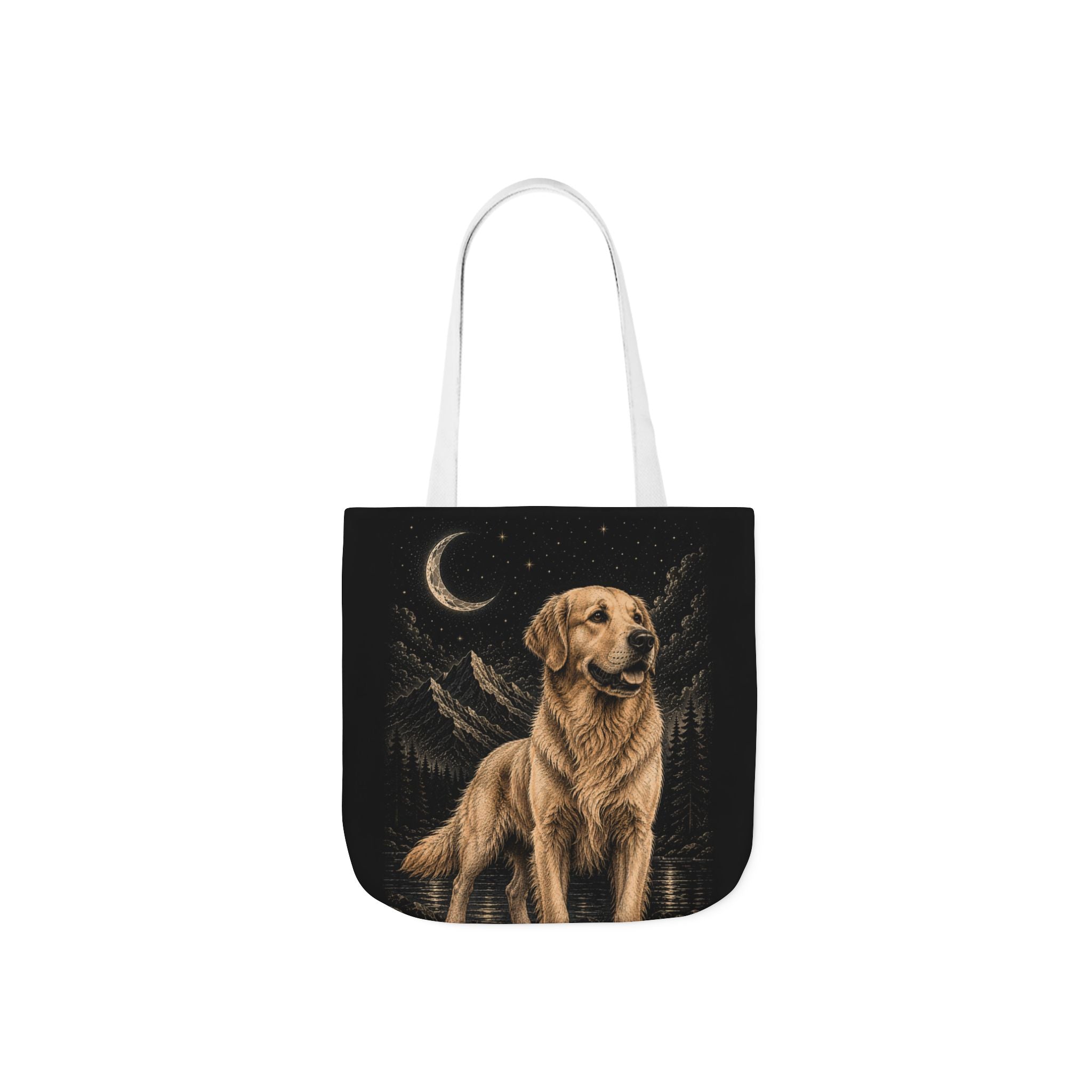 Moonlit golden retriever tote bag