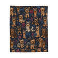 Yorkshire terrier plush blanket Printify