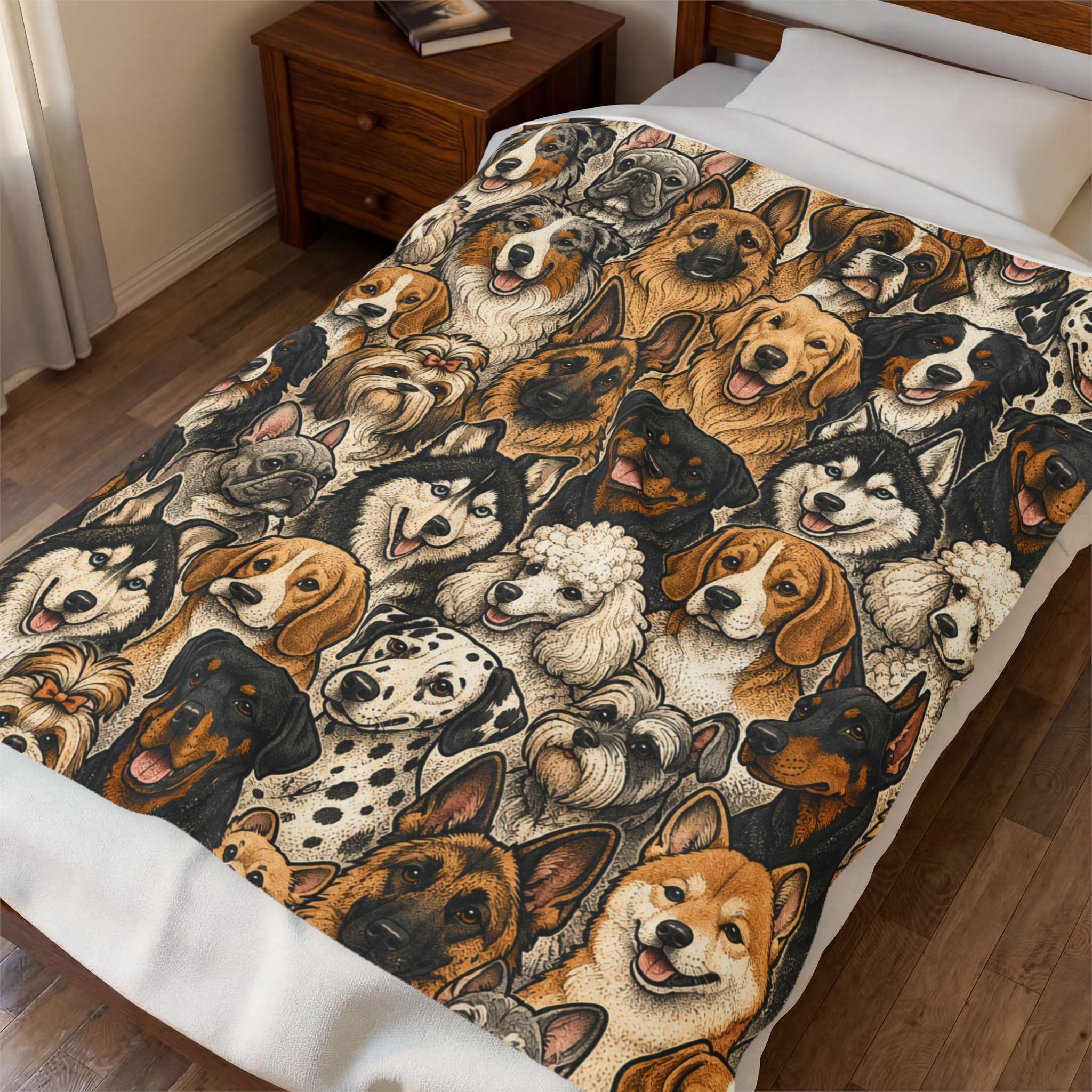 Dog collage pattern Printify