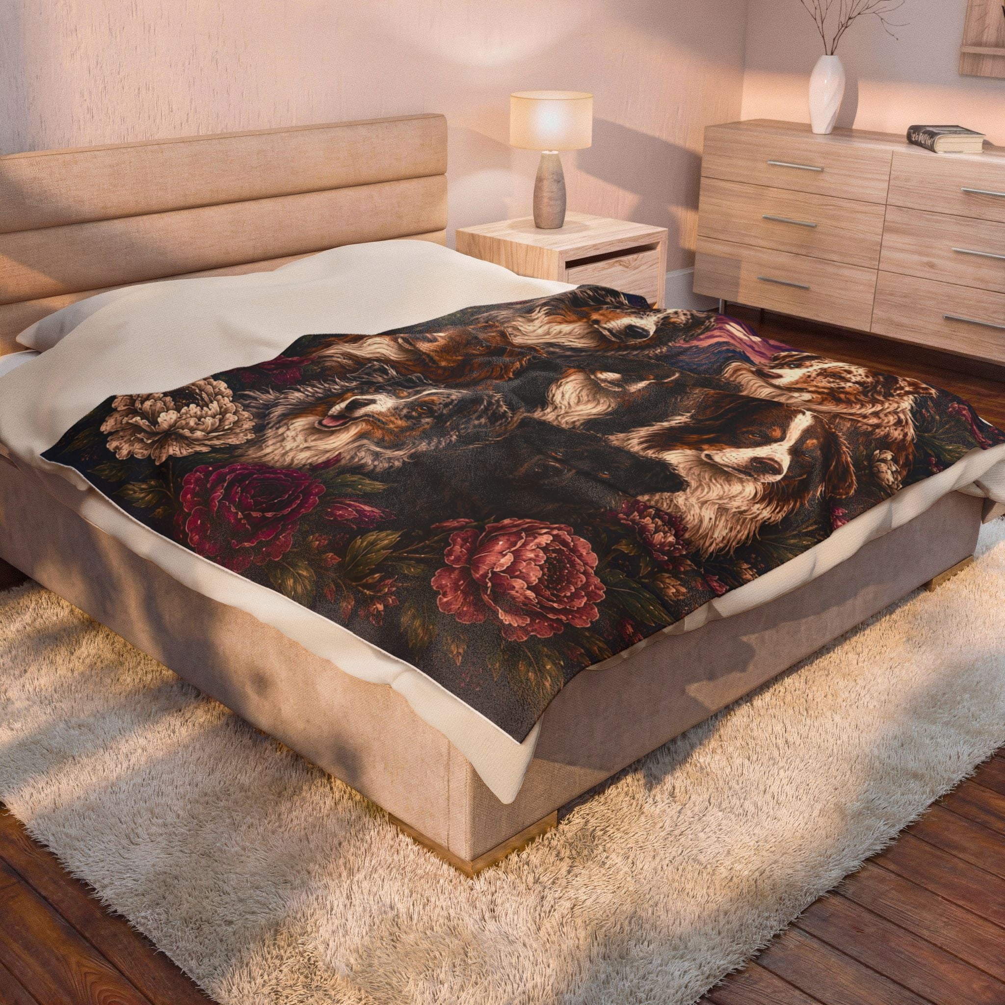 Australian shepherd coat colors blanket Printify