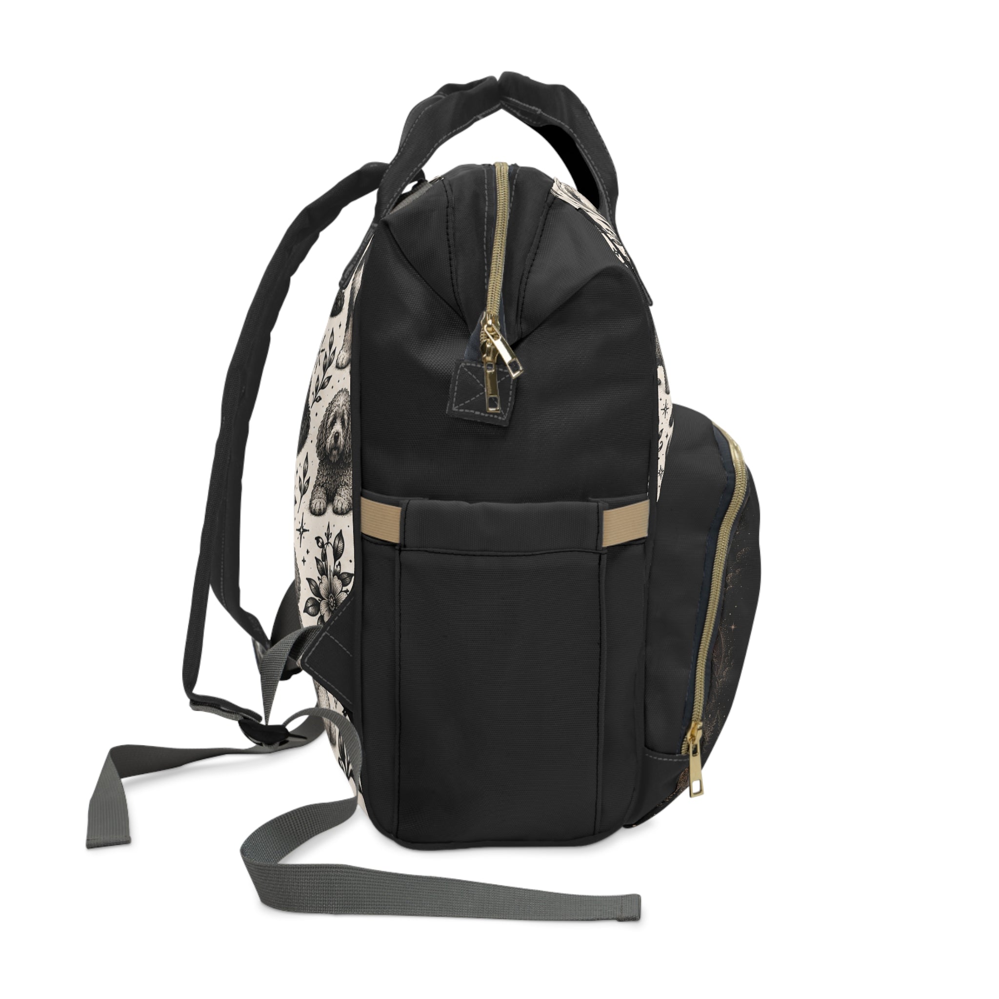 Bernedoodle Moonlit Adventure Multifunctional Backpack