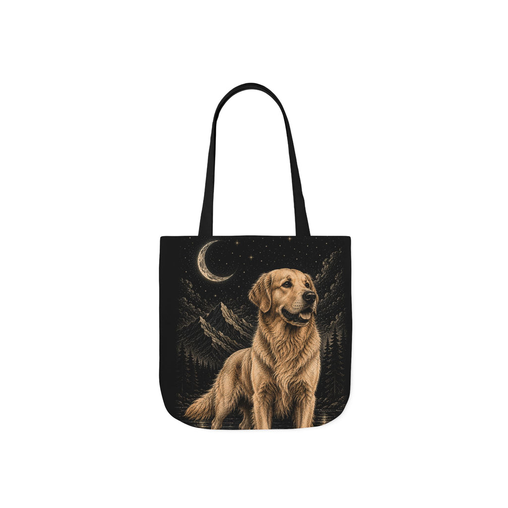 Moonlit golden retriever tote bag