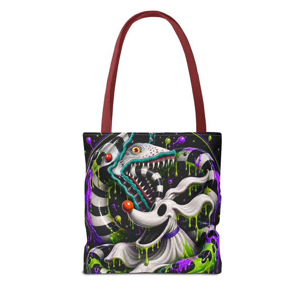 Ghostly sandworm and zero Horror Tote Bag – Neon Art