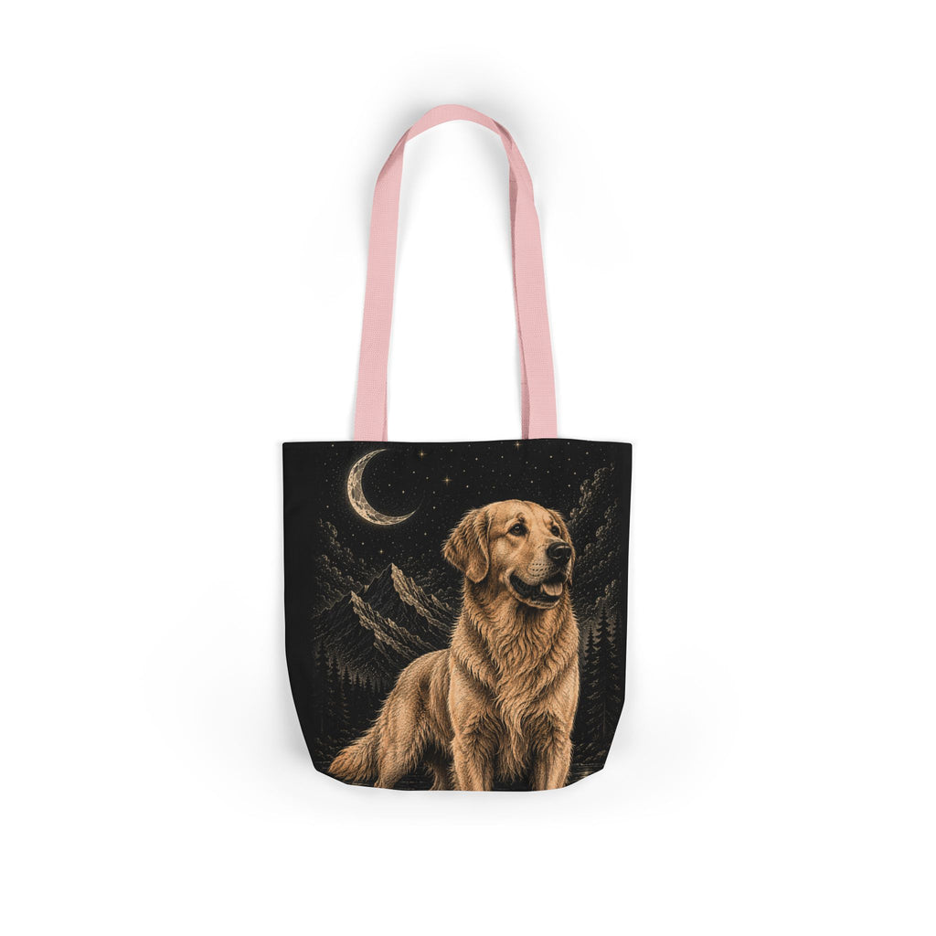 Moonlit golden retriever tote bag