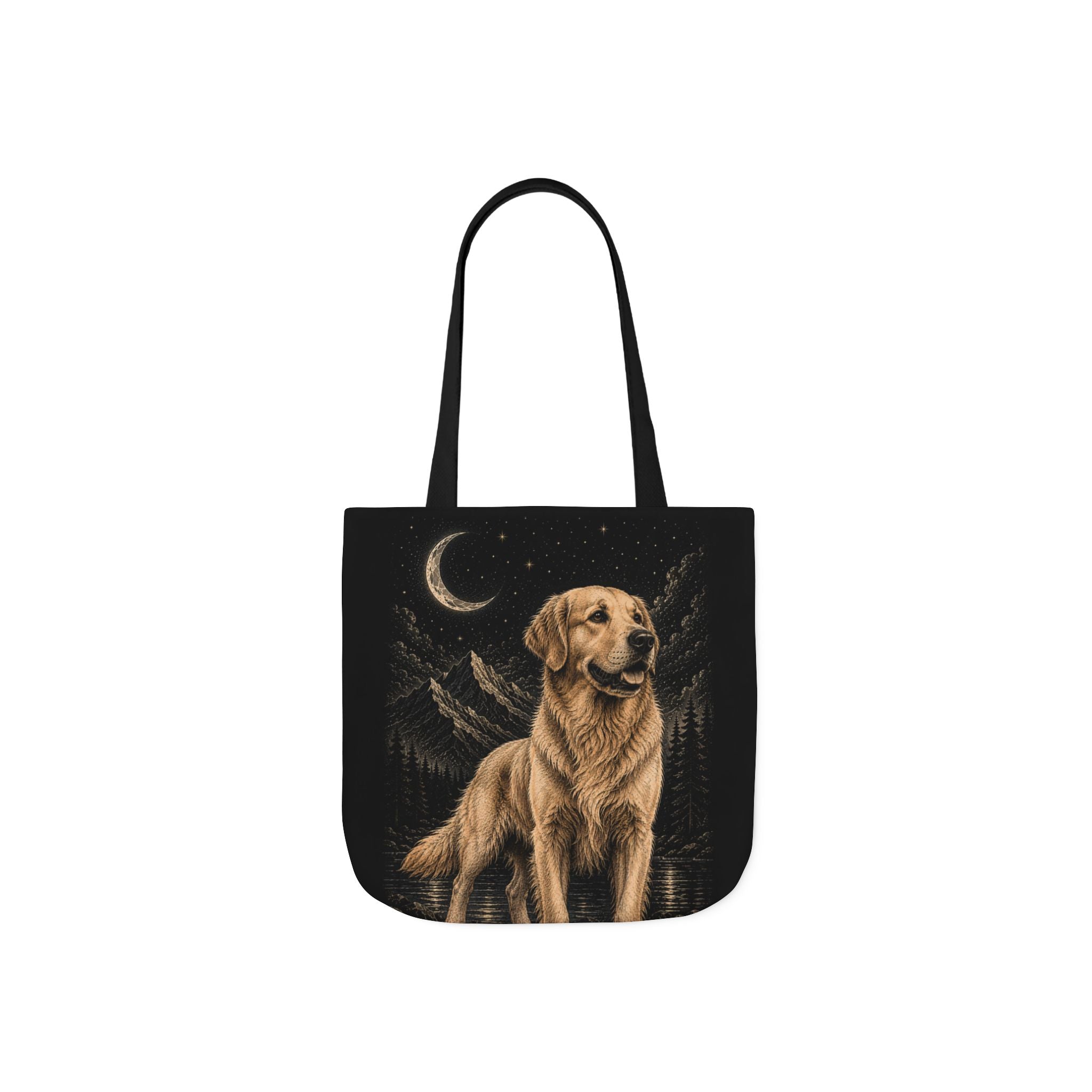 Moonlit golden retriever tote bag