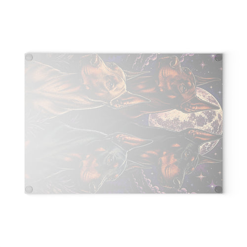 Glass Cutting Board Doberman