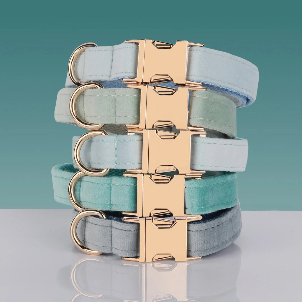 Hot Sell Promotional Dog Collar Luxury Durable Soft Velvet Corduroy Metal Buckle Dog Collar Wholesale Pet Dog Tactical Collar