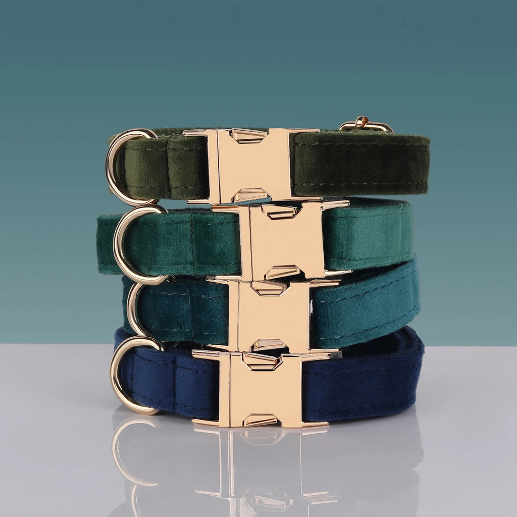 Hot Sell Promotional Dog Collar Luxury Durable Soft Velvet Corduroy Metal Buckle Dog Collar Wholesale Pet Dog Tactical Collar