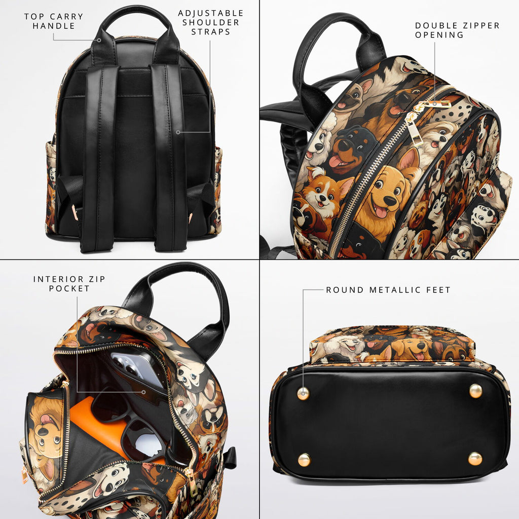Multi Dog Collage Mini Backpack - AOP Subliminator